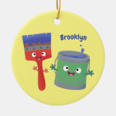 Letterpenseel- en tekentekentekentekens keramisch ornament (Voorkant)