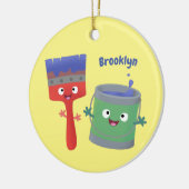 Letterpenseel- en tekentekentekentekens keramisch ornament (Links)