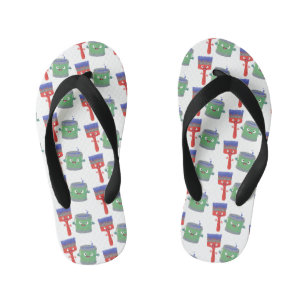 Letterpenseel- en tekentekentekentekens kinder teenslippers