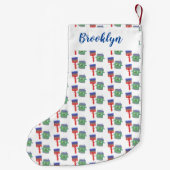 Letterpenseel- en tekentekentekentekens kleine kerstsok (Achterkant)