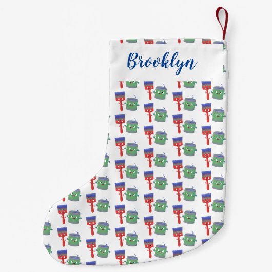 Letterpenseel- en tekentekentekentekens kleine kerstsok (Achterkant)