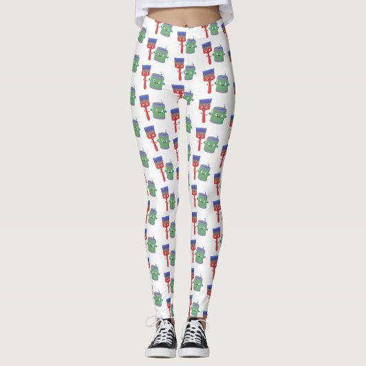 Letterpenseel- en tekentekentekentekens leggings (Voorkant)
