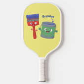 Letterpenseel- en tekentekentekentekens pickleball paddle (Voorkant)