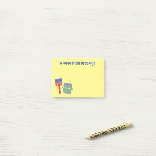 Letterpenseel- en tekentekentekentekens post-it® notes (Op bureau)