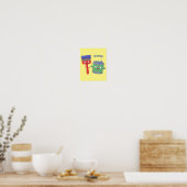 Letterpenseel- en tekentekentekentekens poster (Keuken)