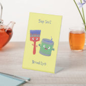 Letterpenseel- en tekentekentekentekens reclamebord met voetstuk (Insitu)