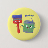 Letterpenseel- en tekentekentekentekens ronde button 5,7 cm (Voorkant)