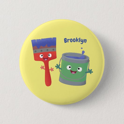 Letterpenseel- en tekentekentekentekens ronde button 5,7 cm (Voorkant)