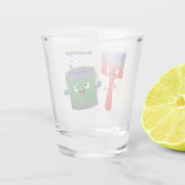 Letterpenseel- en tekentekentekentekens shot glas (Achterkant)