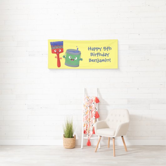 Letterpenseel- en tekentekentekentekens spandoek (Insitu)