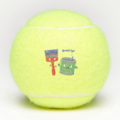 Letterpenseel- en tekentekentekentekens tennisballen (Voorkant)
