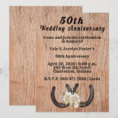 Letterpress 50e Jubileum Celebration Kaart (Voorkant / Achterkant)