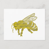 Letterpress Bee Briefkaart (Voorkant)