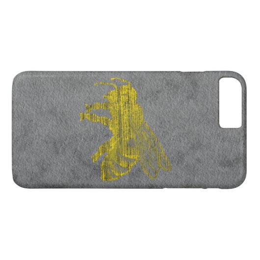 Letterpress Bee Case-Mate iPhone Case (Achterkant (Horizontaal))