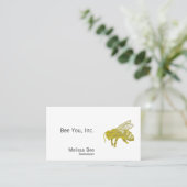 Letterpress Bee Visitekaartje (Staand voorkant)