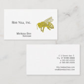 Letterpress Bee Visitekaartje (Voorkant / Achterkant)
