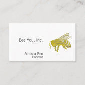 Letterpress Bee Visitekaartje (Voorkant)