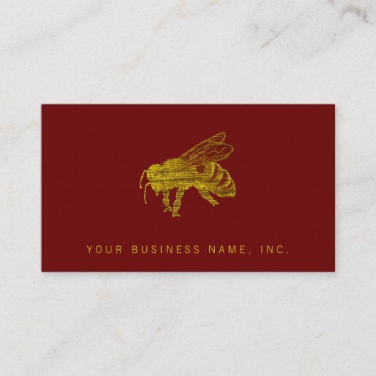 Letterpress Bee Visitekaartje (Voorkant)