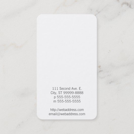 Letterpress Bee Visitekaartje (Achterkant)