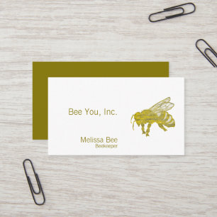 Letterpress Bij Visitekaartje