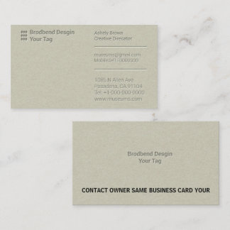 Letterpress Business Man Company Visitekaartje