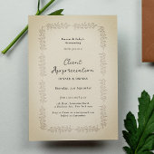 Letterpress Client Appreciation Business Kaart