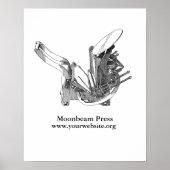 letterpress gepersonaliseerd Kelsey poster (Voorkant)