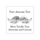 Letterpress-Ish snor (of andere grafische) Custom Rubberstempel (Afrduk)