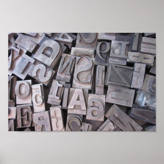 Letterpress Metal Type Poster (Voorkant)