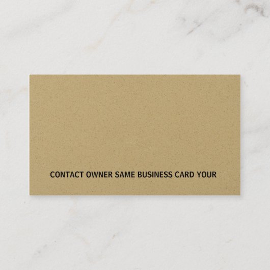 Letterpress Modern Professional Gold Visitekaartje (Achterkant)