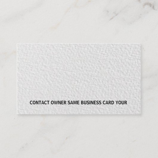 Letterpress Modern Professional White Visitekaartje (Achterkant)