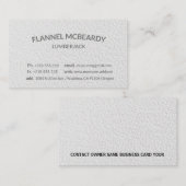 Letterpress Modern Professional White Visitekaartje (Voorkant / Achterkant)