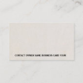 Letterpress modern professioneel Visitekaartje (Achterkant)