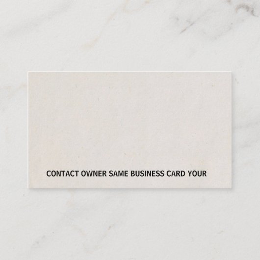 Letterpress modern professioneel Visitekaartje (Achterkant)