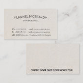 Letterpress modern professioneel Visitekaartje (Voorkant / Achterkant)