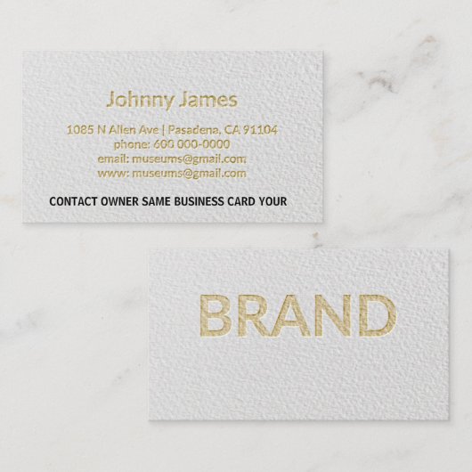 Letterpress Professional Modern Visitekaartje (Voorkant / Achterkant)