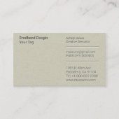 Letterpress Simple Business Man Company Visitekaartje (Voorkant)