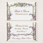 Letterpress Stijl  Faux Bois Trellis - Blauw Visitekaartjes (Voorkant /achterkant)