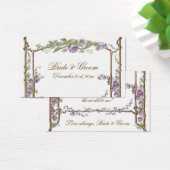 Letterpress Stijl  Faux Bois Trellis - Blauw Visitekaartjes (Bureau)