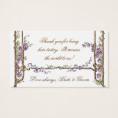 Letterpress Stijl  Faux Bois Trellis - Blauw Visitekaartjes (Achterkant)