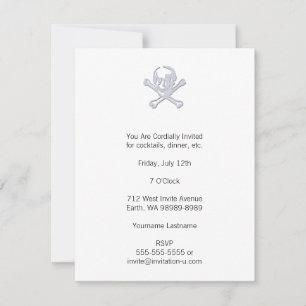 Letterpress stijl Jolly Roger Kaart