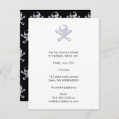 Letterpress stijl Jolly Roger Kaart (Voorkant / Achterkant)