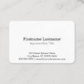 Letterpress Style CMY Mustaches Euro Visitekaartje (Achterkant)