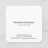 Letterpress Style CMY-mustaches Vierkante Visitekaartje (Achterkant)