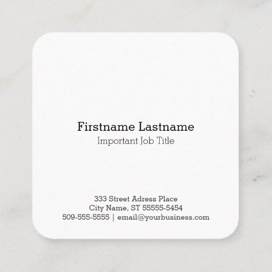 Letterpress Style CMY-mustaches Vierkante Visitekaartje (Achterkant)