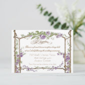 Letterpress Style  Faux Bois Trellis - Blue Kaart (Staand voorkant)