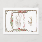 Letterpress Style  Faux Bois Trellis - Red Briefkaart (Voorkant)