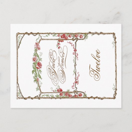 Letterpress Style  Faux Bois Trellis - Red Briefkaart (Voorkant)
