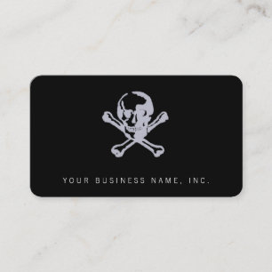 Letterpress Style Jolly Roger Visitekaartje