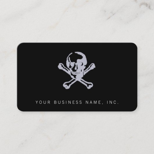 Letterpress Style Jolly Roger Visitekaartje (Voorkant)